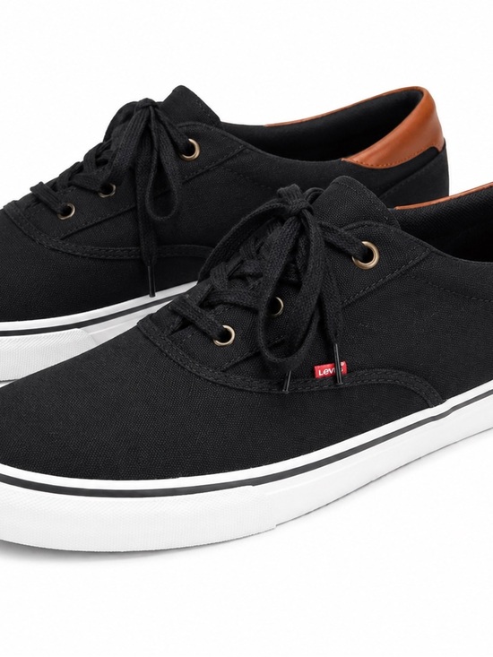 Levi's Other - Levi’s Black Canvas Low Top Casual Streetwear Sneakers Men’s Size 9.5